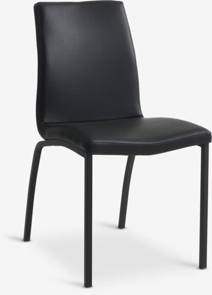Spisestol ASAA svart imitert skinn
