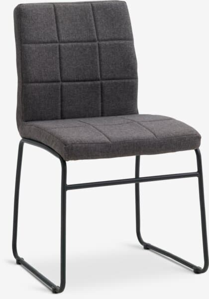 Spisestol HAMMEL grått stoff/svart