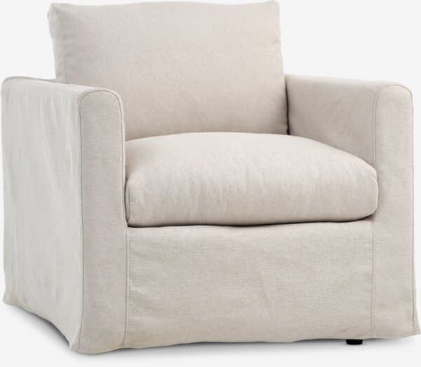 Lenestol LYNGAA avtakbart trekk beige stoff