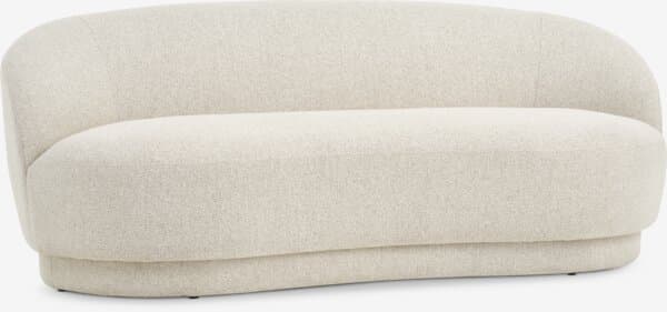 Sofa ANDRUP 3-seter oval beige stoff
