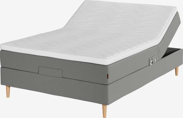Regulerbar seng 140x200 TONDRA + TOSEN grå-23 Medium