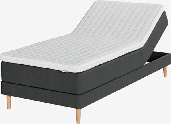 Regulerbar seng 90x200 BJORSUND + KOLA grå-40 Fast