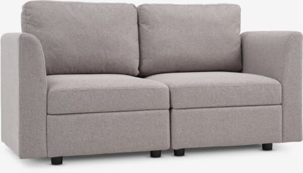 Modulsofa OKSBY 2-seter m/oppbevaring sand stoff