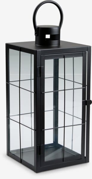 Lyslykt VILLADS B16xL16xH36cm svart