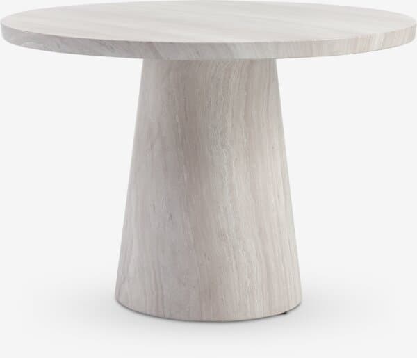 Hagebord SKARSLIA Ø110 travertin