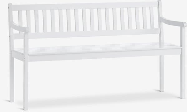 Hagebenk TUSTEN B140xD53 hardtre hvit
