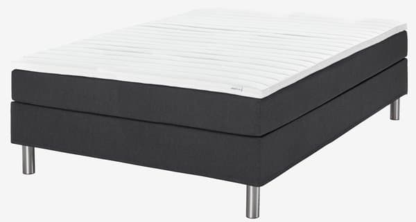 Kontinentalseng 140x200 TYSSA svart-08 Myk PU