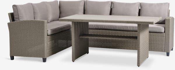 Loungesett AGERMOSE 6 seter natur