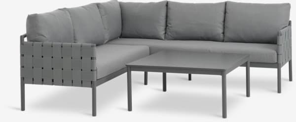 Loungesett IANO 5 seter grå