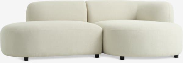 Sofa m/sjeselong JYLLINGE beige teddystoff