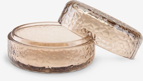 Krukke GENEVAD Ø10xH6cm glass brun
