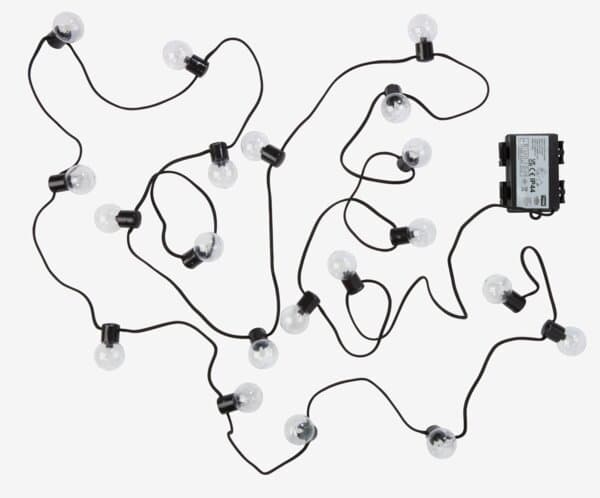 Lyslenke utendørs GULIRISK L380cm m/20LED klar