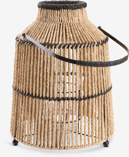 Lyslykt MAALTHE Ø27xH35cm natur/svart