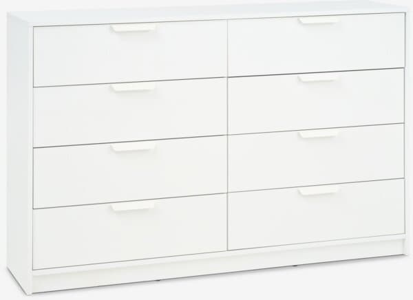 Kommode JENSLEV 4+4 skuffer hvit