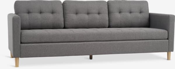 Sofa FALSLEV 3-seter grå stoff