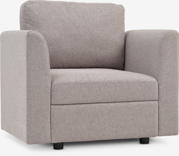 Modulsofa OKSBY 1 sete m/oppbevaring sand stoff