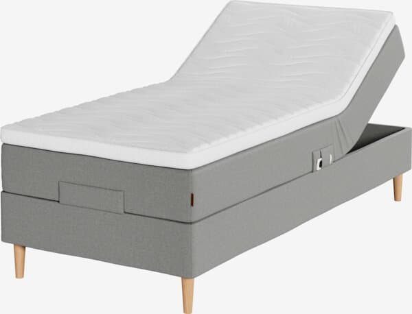 Regulerbar seng 90x200 TONDRA + RESA grå-23 Medium