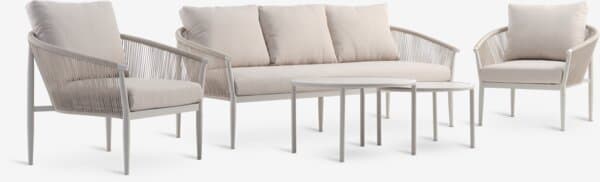 Loungesett HOLMESTRAND 5 seter beige