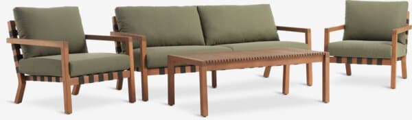 Loungesett LITSBACKEN 4,5 seter hardtre