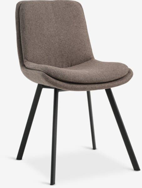 Spisestol MELBY lys brun stoff/svart