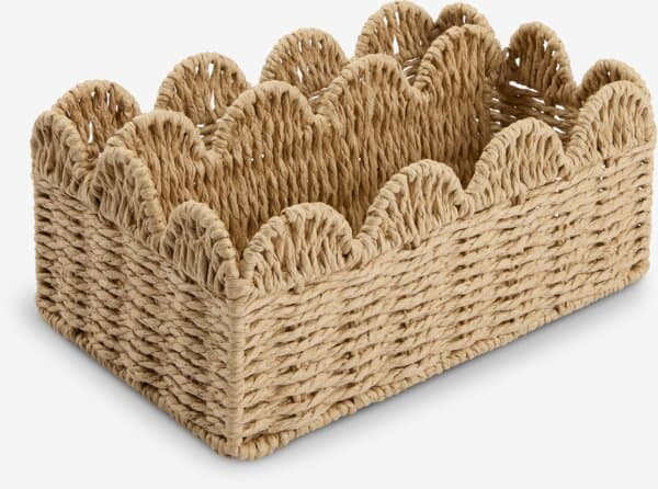 Oppbevaringskurv KORSBERGA papir natur