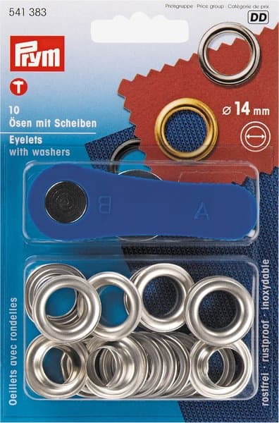 Maljer 14mm 10stk/pk sølvfarget