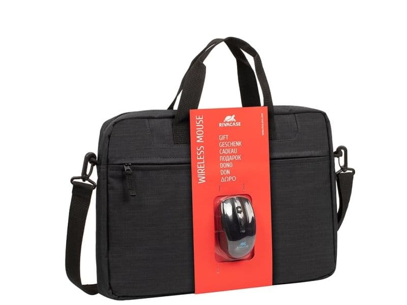 Rivacase 8038 + TRÅDLØS MUS, koffert, 39,6 cm (15,6"), skulderstropp, 470 g