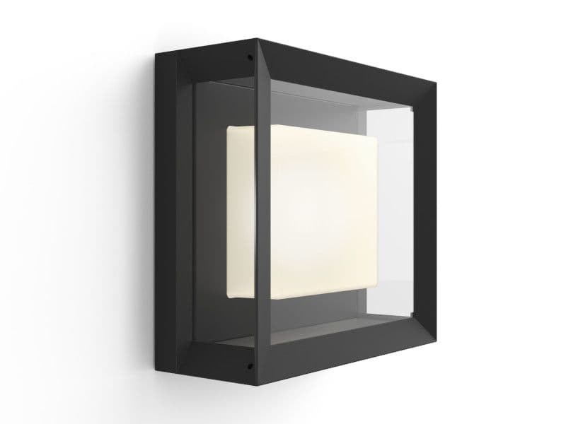 Philips Hue Econic - Vegglampe - LED-lyspære - 15 W (ekvivalent 79 W) - klasse A - 2000-6500 K - svart
