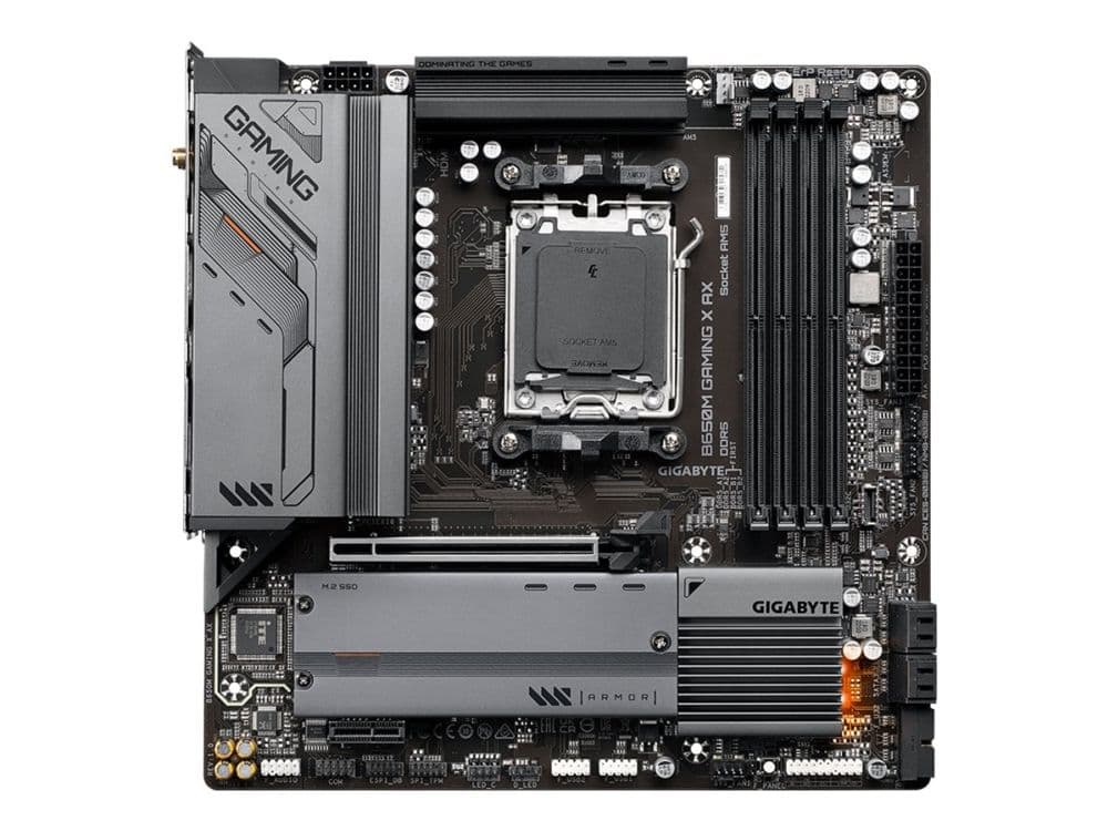 Gigabyte B650M GAMING X AX - 1.X - hovedkort - micro ATX - Socket AM5 - AMD B650 Chipset - USB 3.2 Gen 2, USB-C 3.2 Gen2, USB 3.2 Gen 1 - 2.5 Gigabit LAN, Wi-Fi 6E, Bluetooth - innbygd grafikk (CPU kreves) - HD-lyd (8-kanalers)
