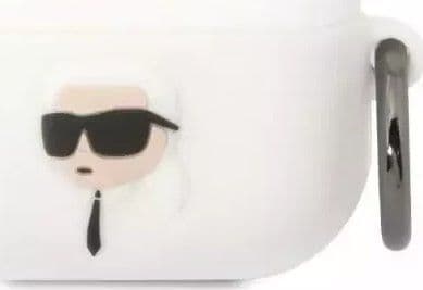 Karl Lagerfeld KLAPRUNIKH AirPods Pro deksel hvit/hvit Silikon Karl Head 3D