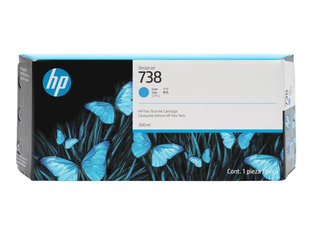 HP 738 - 300 ml - cyan - original - DesignJet - blekkpatron - for DesignJet T950