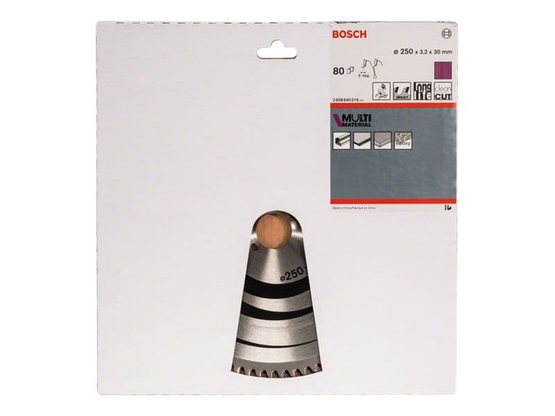 Bosch Multi Material - Sirkelformet sagblad - 250 mm - 80 tenner