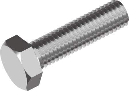WASI Sætbolt 10x25 mm Din933 uden møtrik rustfri stål 316 - (100 stk.)