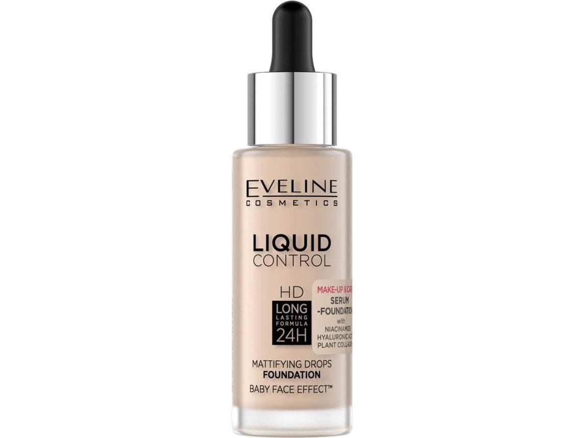 Eveline Eveline Liquid Control HD Podkład do twarzy z dropperem nr 002 Soft Porcelain 32ml