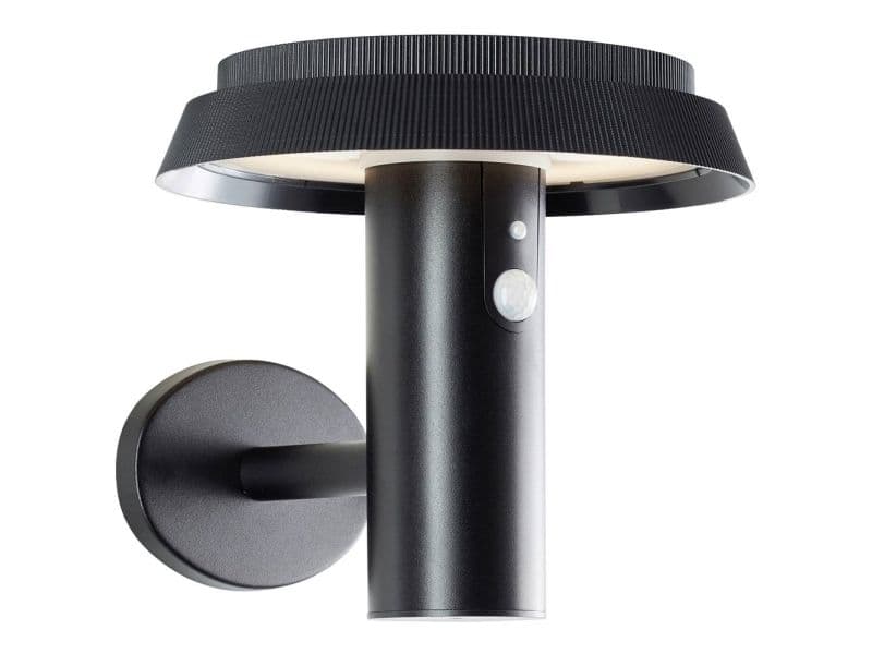 Brilliant Alvero G40430/06 Solcelle-udendørs vægbelysning med bevægelsessensor LED (RGB) 4 W Sort
