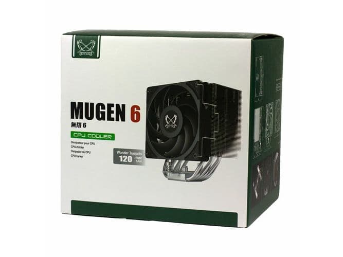Scythe Mugen 6, Vifte, 12 cm, 300 RPM, 2000 RPM, 102,44 m³/t, Sort, Sølv
