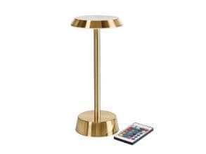 Lampe LED Nour Ø11.9xH26.3cm Med Fjernbetjening Messing,6 stk/krt