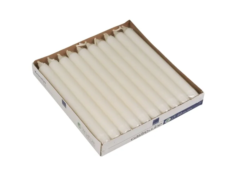 Kronelys, ABENA Gastro, 24cm, Ø2,2cm, hvid, 9 timer - (100 stk.)