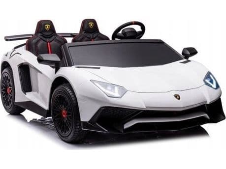 Lean Cars Dvivietis vaikiškas elektromobilis Lamborghini XXL, baltas