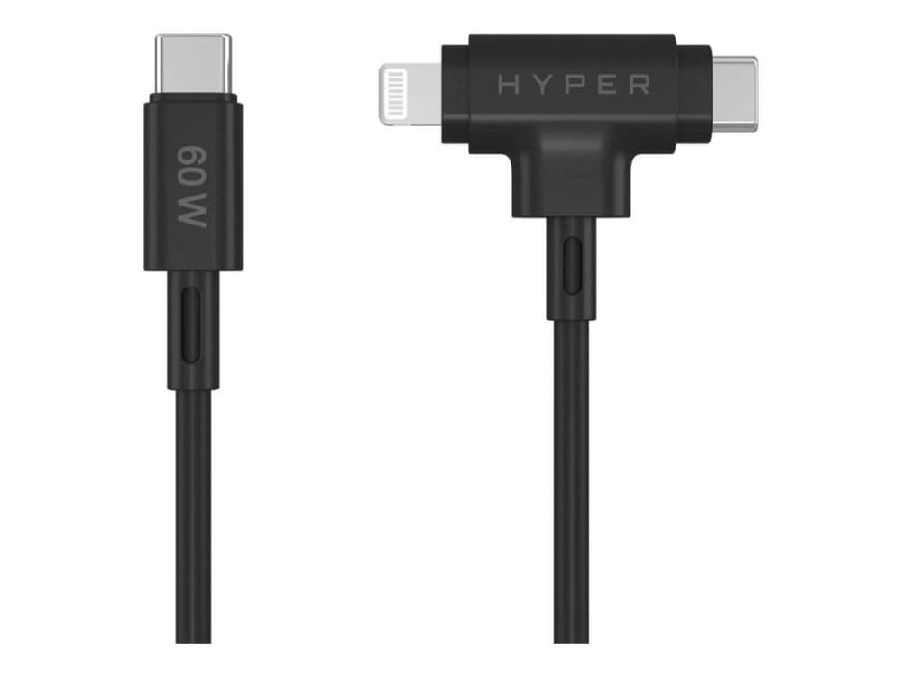 HyperJuice - Lightning-kabel - USB-C hann til Lightning, USB-C hann - 1.5 m - svart