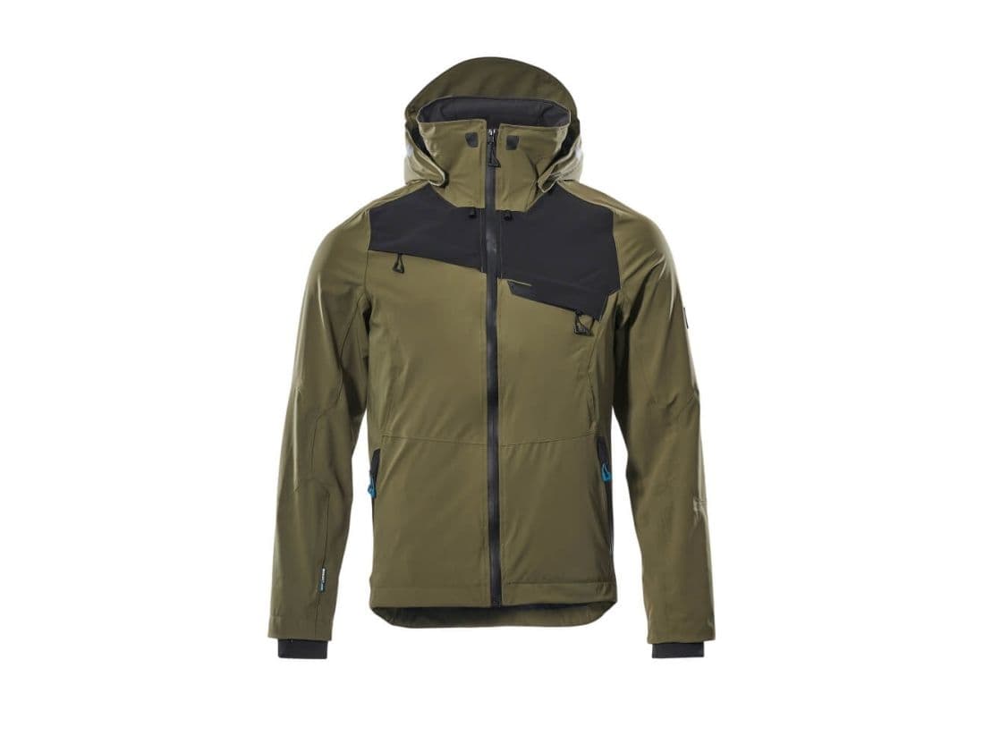 MASCOT 17001-411-3309 Outer Shell Jacket, Jakke, Alle kjønn, Sort, Grønn, S, 5 lommer, 5 lommer