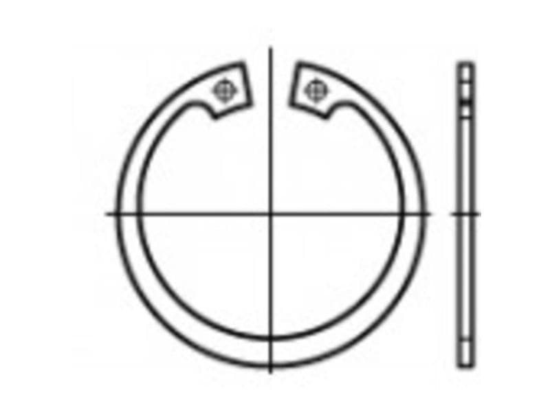 TOOLCRAFT TO-9988773 Sikringsringe Indvendig diameter: 74.5 mm DIN 472 Rustfrit stål 10 stk