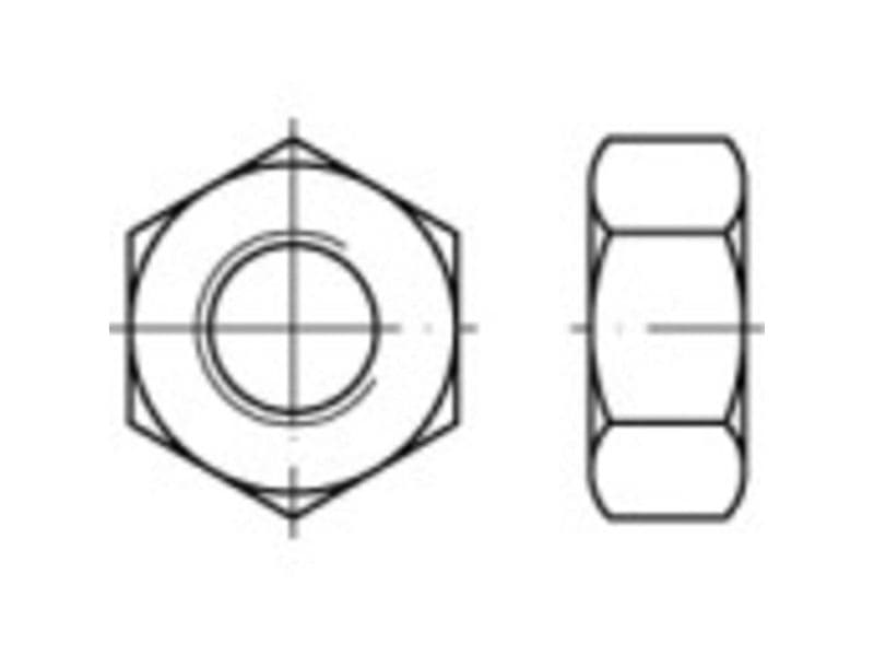 TOOLCRAFT TO-9978687 Sekskantmøtrikker M48 DIN 934 Stål 5 stk