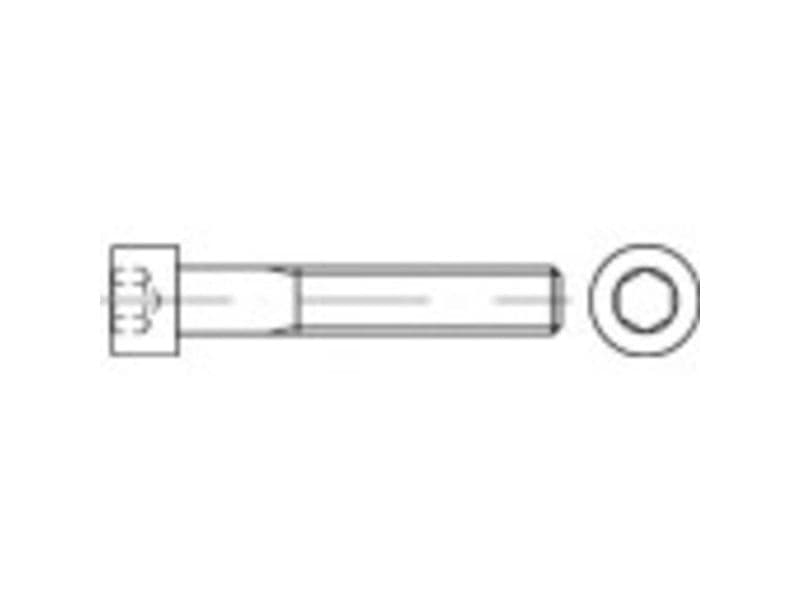 TOOLCRAFT TO-9975552 Cylinderskruer M30 65 mm Indvendig sekskant DIN 912 Stål 10 stk