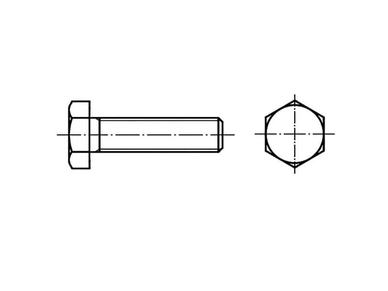 TOOLCRAFT TO-9977061 Sekskantsskrue M30 150 mm Udvendig sekskant DIN 933 Stål Galvaniseret 5 stk