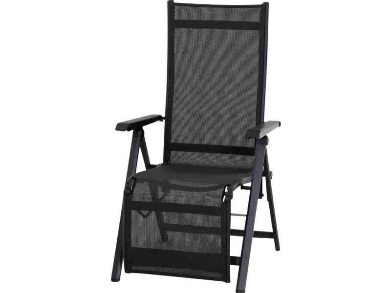 Siena Garden Tesoro Relax M29538 Havestol Aluminium, Plastic Antracit (mat), Sort, Sølv