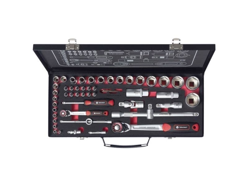 TOOLCRAFT TO-9626409 Skifteskralder-sæt 1/4 (6,3 mm), 1/2 (12,5 mm) Mål, længde44.5 cm