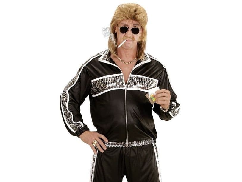 Sort 80er Joggingdragt