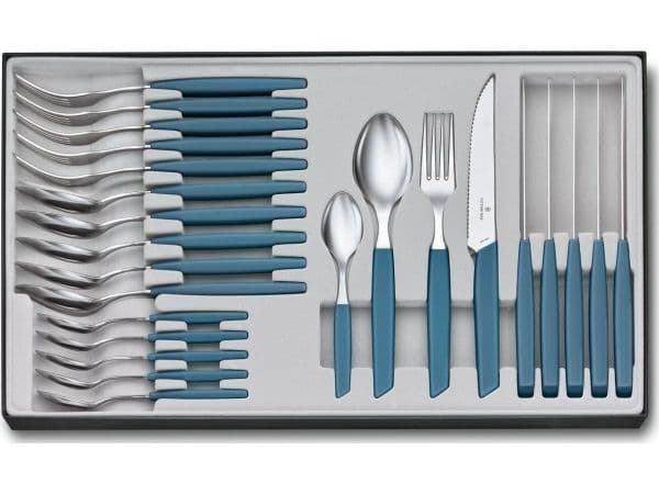 Victorinox Swiss Modern bestikksett 24 deler blå (V-6.90 96.11W2.24)