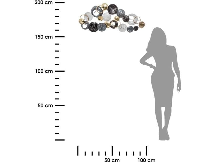 Atmosphera Metalowa ozdoba ścienna 93x43 cm